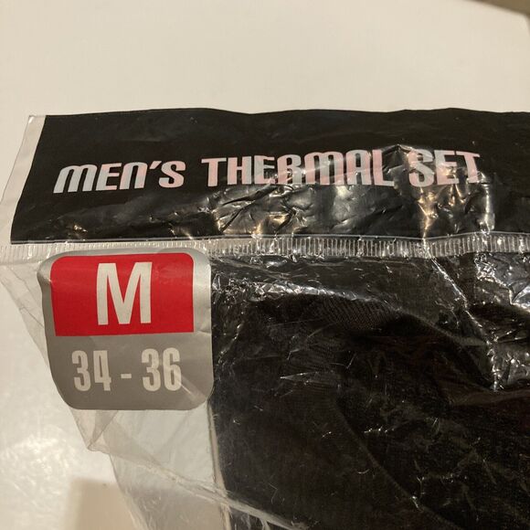 Knocker Waffle Knit Thermal Underwear 2 Piece Set Black Men Size M (34-36) - Picture 5 of 6